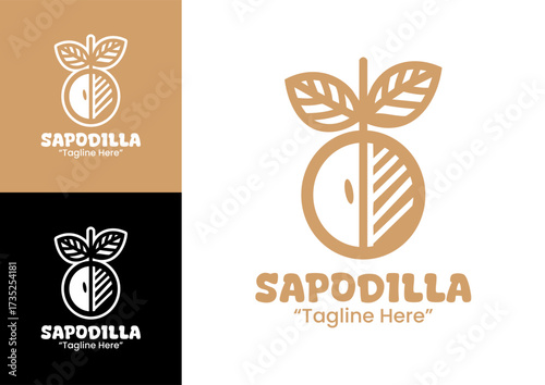 Sapodilla Logo Organic Fresh Tropical Branding