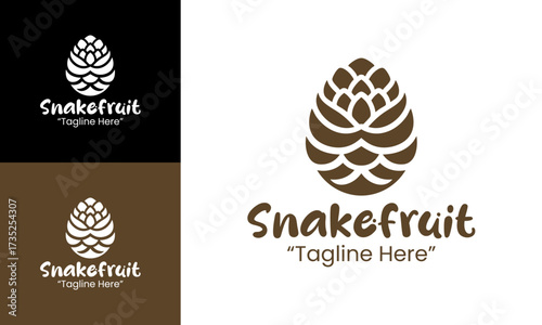 Snakefruit Logo Simple Clean Cafe Symbol