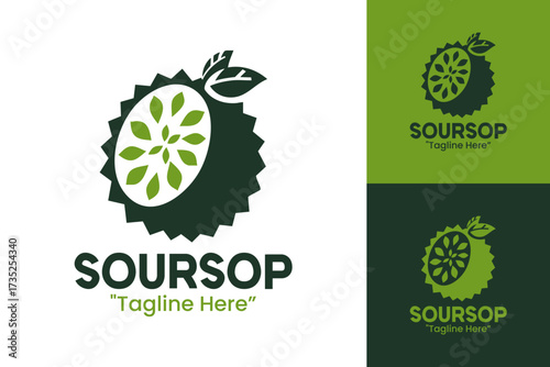 Soursop Logo Modern Tropical Fruit Identity