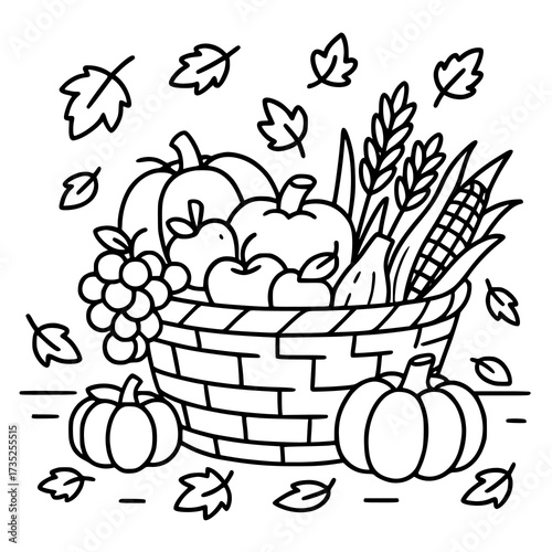 Thanksgiving black and white coloring pages! Includes cute holiday doodles, festive line art illustrations, and printable sheets. Perfect for crafts, classroom decorations, and fun kids’ holiday activ
