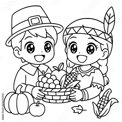 Thanksgiving black and white coloring pages! Includes cute holiday doodles, festive line art illustrations, and printable sheets. Perfect for crafts, classroom decorations, and fun kids’ holiday activ
