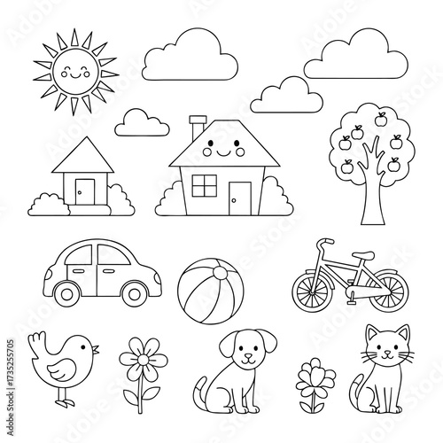 Pictures to color in everyday life