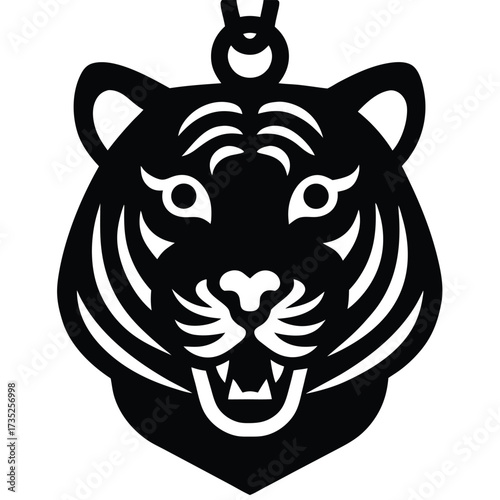 tiger pendant vector icon