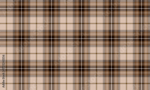 Seamless plaid patterns in beige, brown, white, and yellow create a warm feel. Perfect for designing clothes, skirts, and pants. A simple yet lively and elegant style.