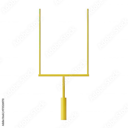 Yellow Goalpost isolated on a transparent background