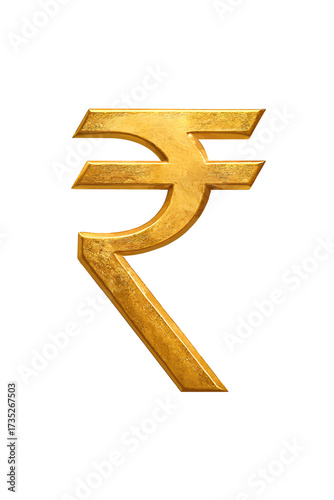 "Golden Rupee" – Indian Currency Icon for Finance & Investment"