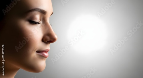 Confident Young Woman Smiling in a Casual Professional Setting, Looking Directly at Camera