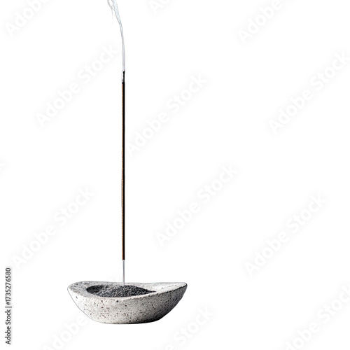 Incense burns. Tiny wisp of smoke rises. Dark background