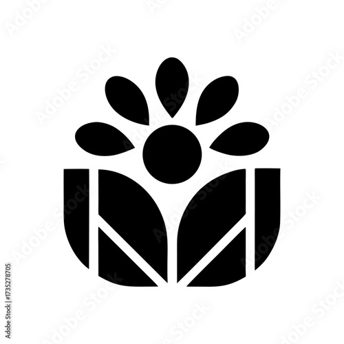 Minimalist flower symbol representing nectar source.