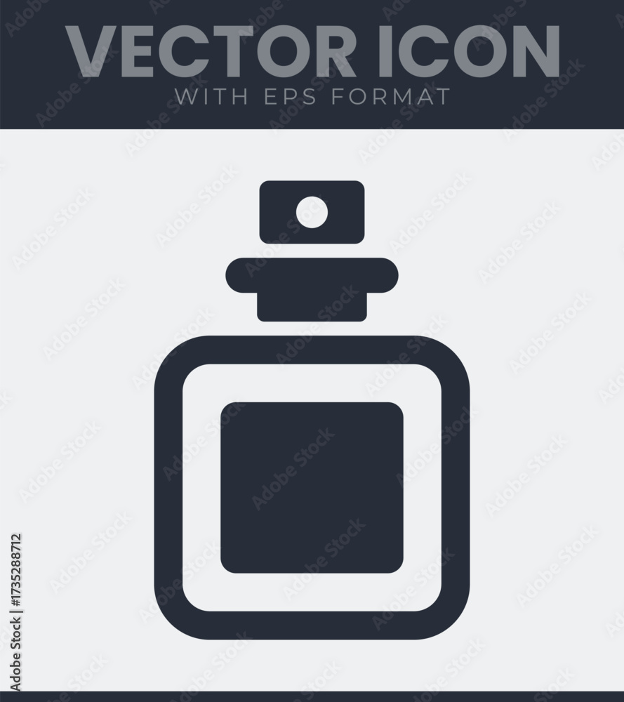 Naklejka premium Simple perfume bottle icon vector design