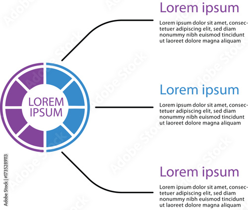 3 step infographic Diagram	