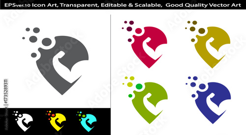 Medical Fitness Health Icon Set | Editable Shape PNG Design AI EPS Vector File