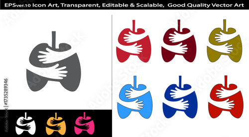 Medical Fitness Health Icon Set | Editable Shape PNG Design AI EPS Vector File