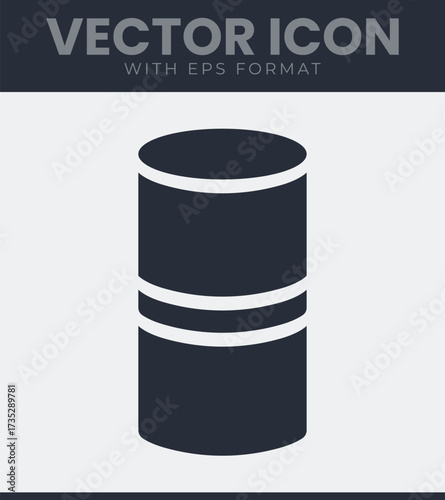 Simple barrel container graphic icon vector