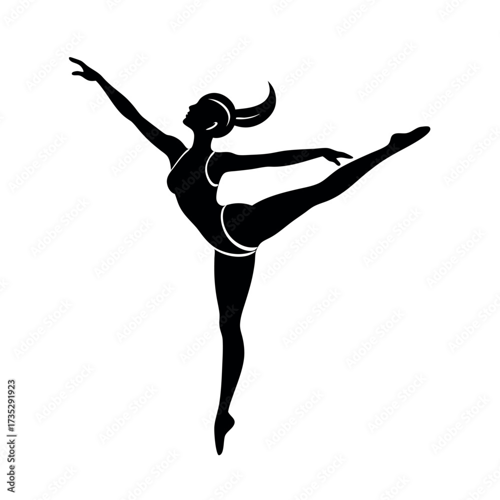 Obraz premium Artistic Gymnastics Silhouette
