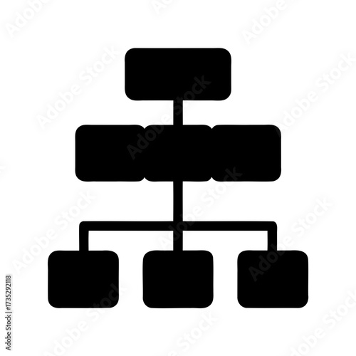 Hierarchical Structure Diagram Depicting a System with Levels and Connections