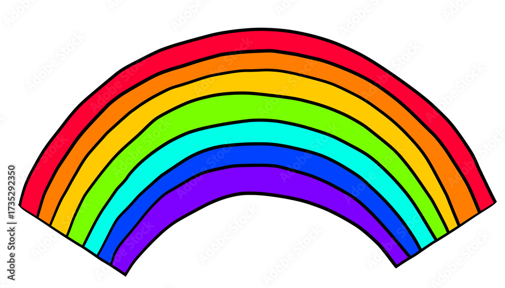 Fototapeta premium Simple and realistic rainbow illustration