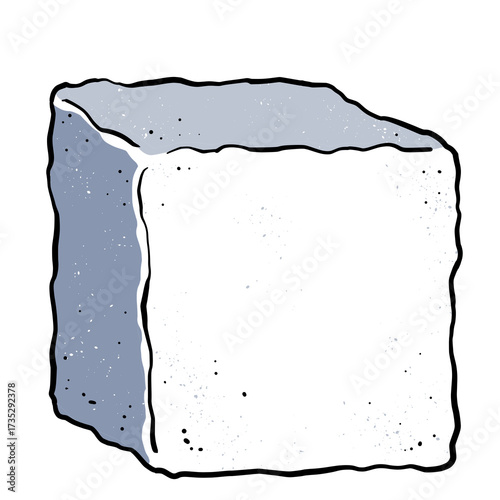 Simple and realistic illustration of sugar cubes