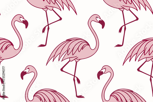 pink flamingos vector