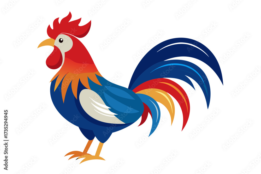 Fototapeta premium rooster isolated on white background