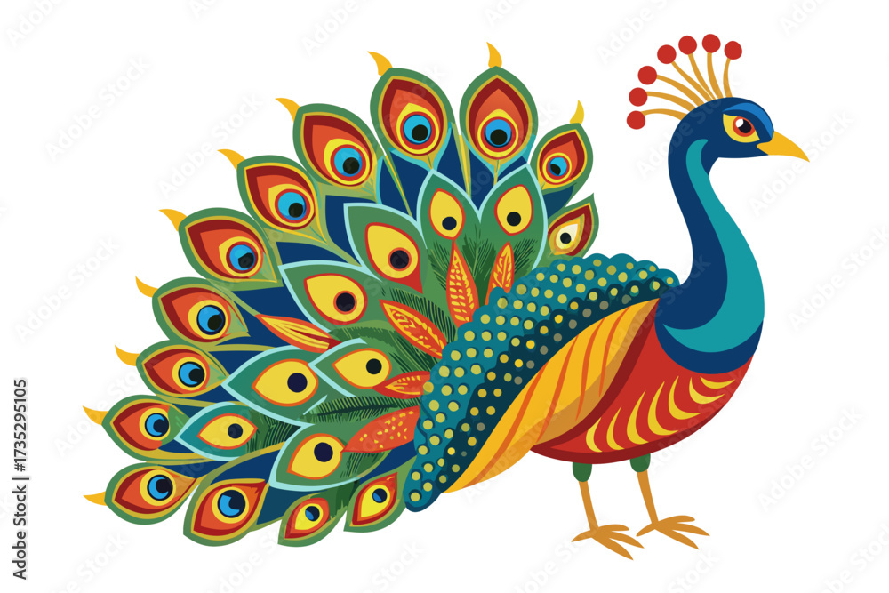 Obraz premium peacock isolated on white