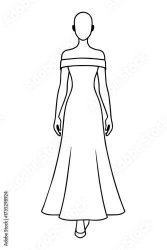 elegant dress on mannequin
