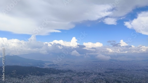 Canvas Print clouds over the mountains
