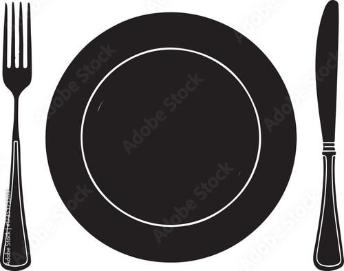 Empty Plate with Silverware