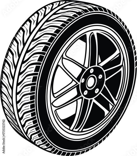 car wheel vector illustration