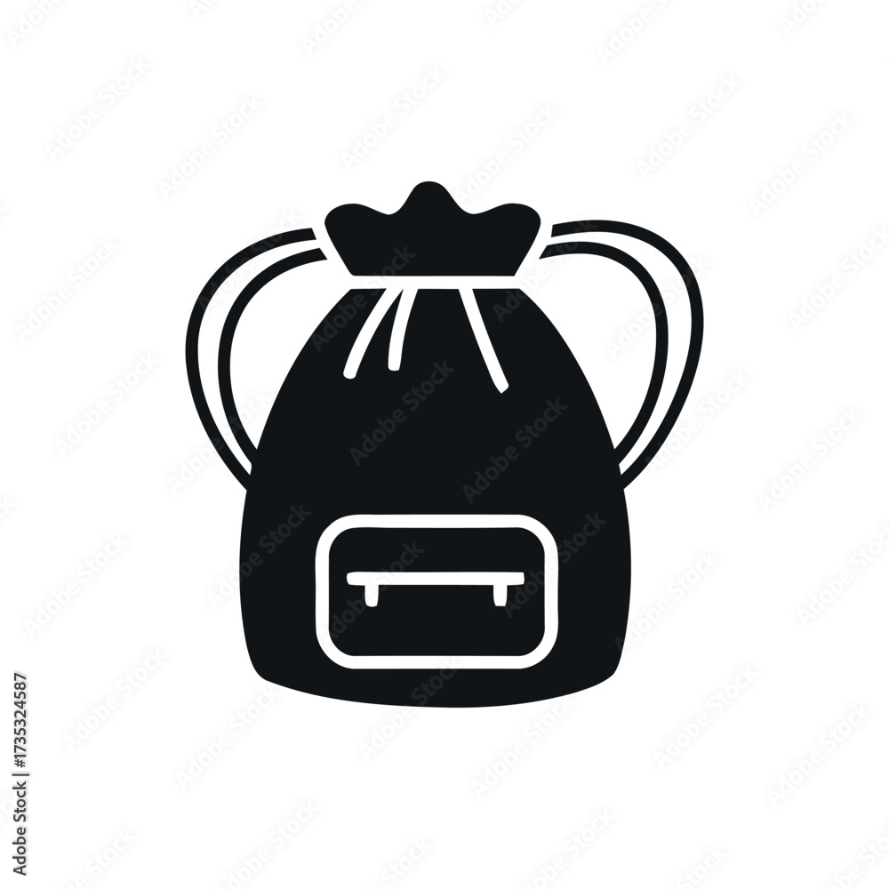 Obraz premium School Bag Icon - Minimal Backpack Vector Design