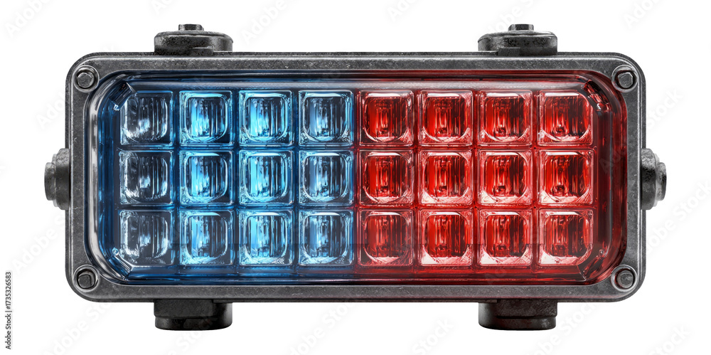 Obraz premium Isolated Illustration of a Police Light with Red and Blue Color on Transparent Background