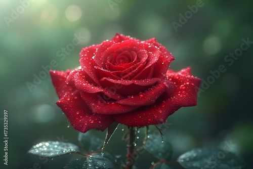 red roses blooming in the rose garden