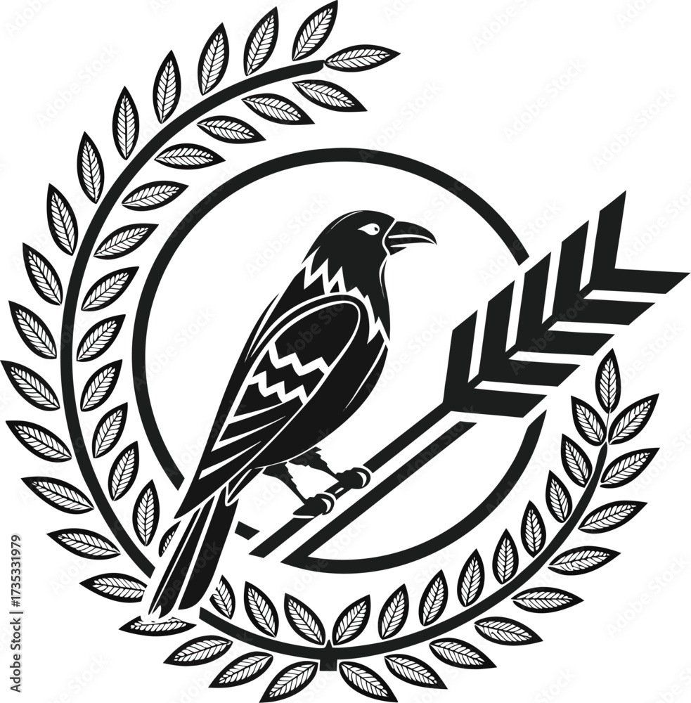 Fototapeta premium black and white bird