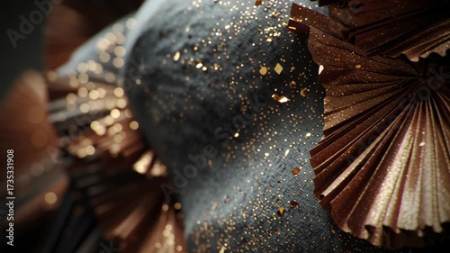 Elegant gold and black backdrop with shimmering textures and patterns