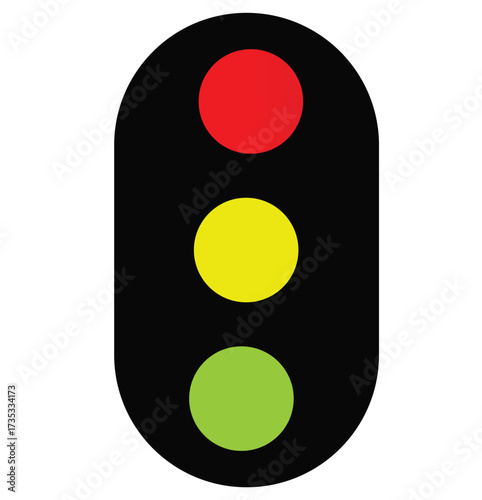 Cute cartoon hand drawn vector traffic light icon.