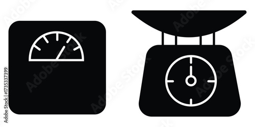 Weighing Machine Icon. Weight scale icon flat design. Weight scale icon on white background.