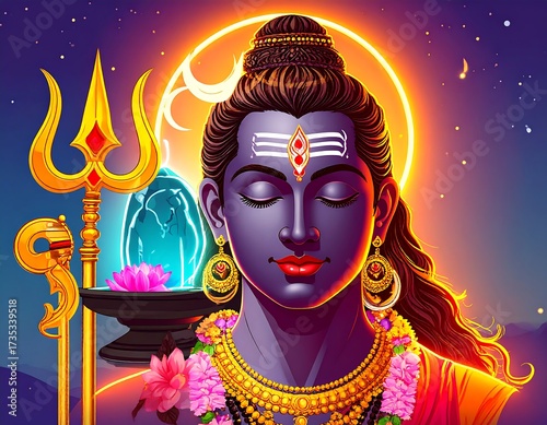 Divine figure, serene and radiant