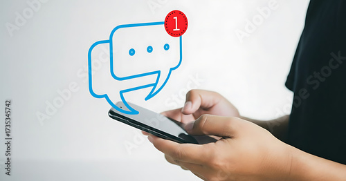 Don't miss out! Get that notification checked on your mobile device. One new message is awaiting your speedy reply on your cell phone.