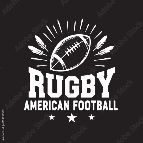 Rugby american football graphic design