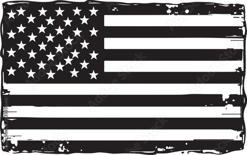 Distressed american flag grunge graphic design