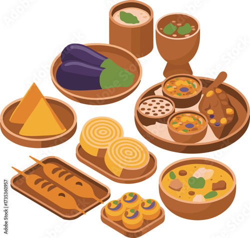Vibrant ramadan food platter with diverse dishes and desserts