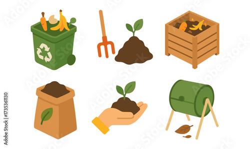 Sustainable composting elements for eco-friendly gardening