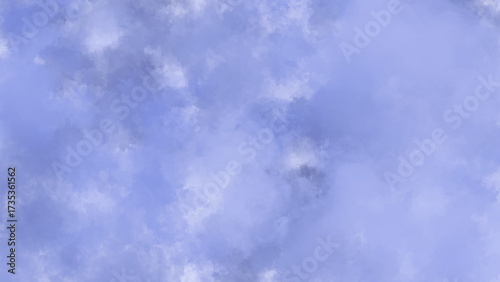 Soft blue sky with wispy, ethereal cloud texture. Pastel lavender and white abstract cloud background.