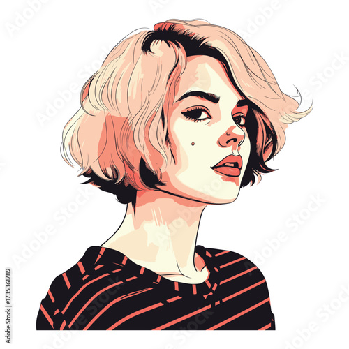 1900-hand-drawn-portrait-of-a-girl