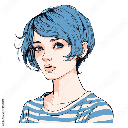 1905-hand-drawn-portrait-of-a-girl