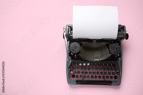Vintage typewriter with bla...