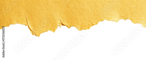 Torn gold paper edge against transparent background