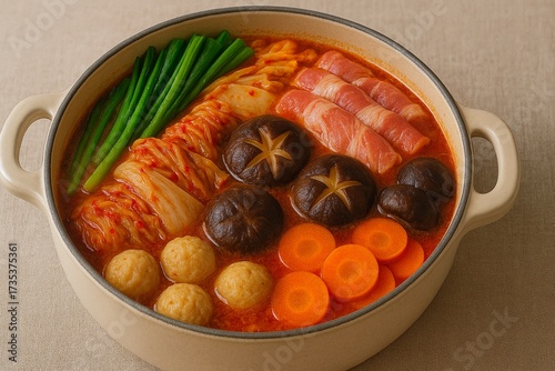 おいしそうなキムチ鍋