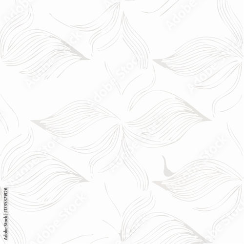 Gray abstract leaves silhouette seamless pattern hand drawn leaf silhouettes vector design for paper fabric
4