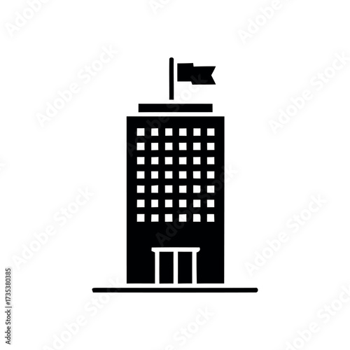 Single Hospital Icon - Minimal Healthcare Building Vector Design